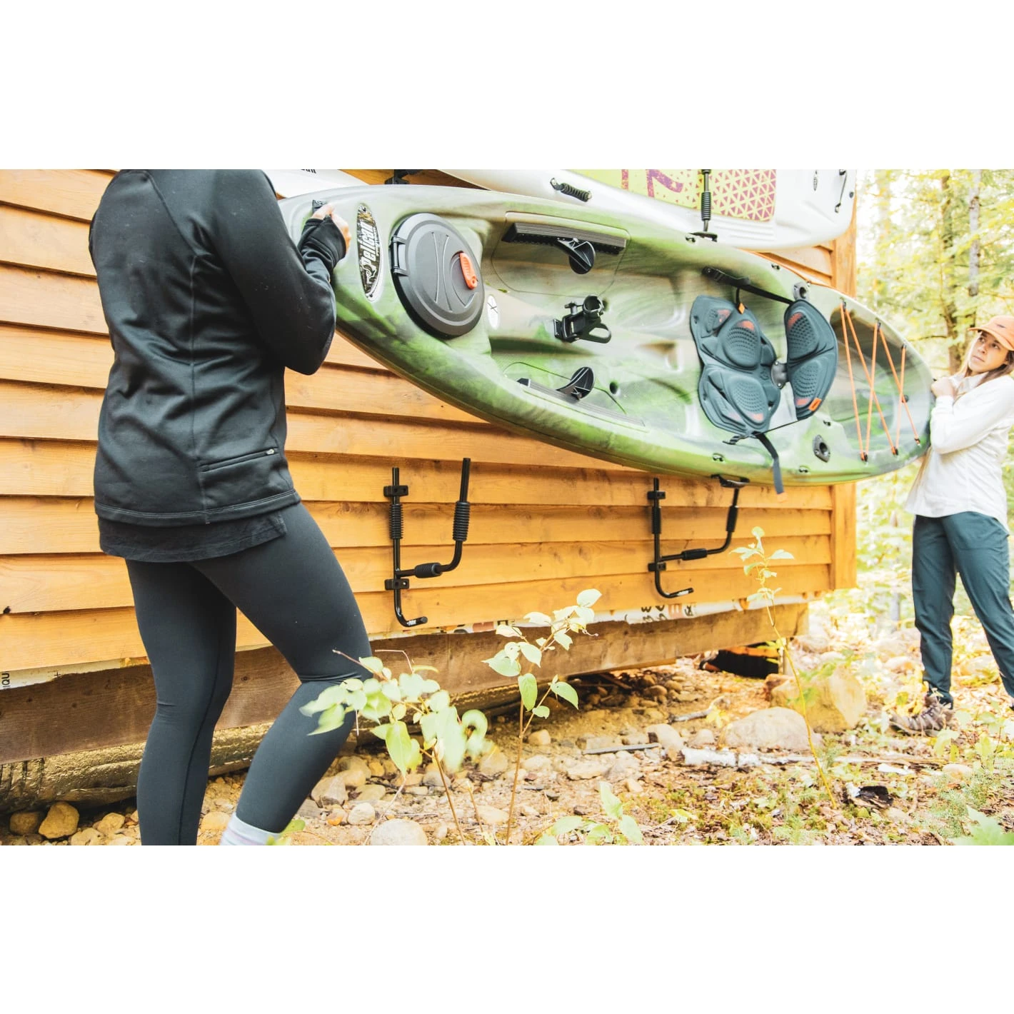 Heavy-Duty Kayak Wall Rack with Swivel Design & Paddle Storage 5 Heavy-Duty Kayak Wall Rack with Swivel Design & Paddle Storage - Image 5