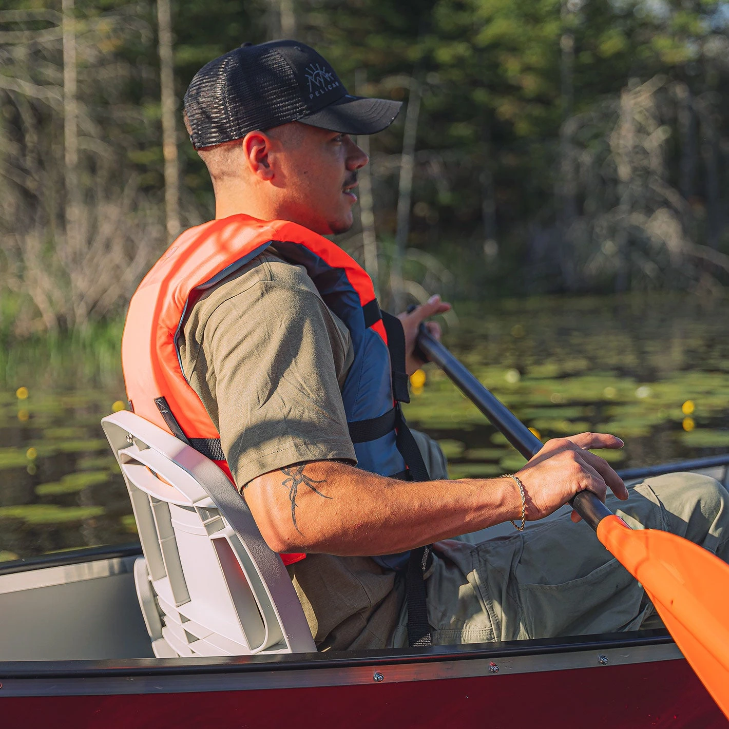 14.6ft Explorer DLX Recreational Canoe with Folding Seats and Cooler 6 14.6ft Explorer DLX Recreational Canoe with Folding Seats and Cooler - Image 6