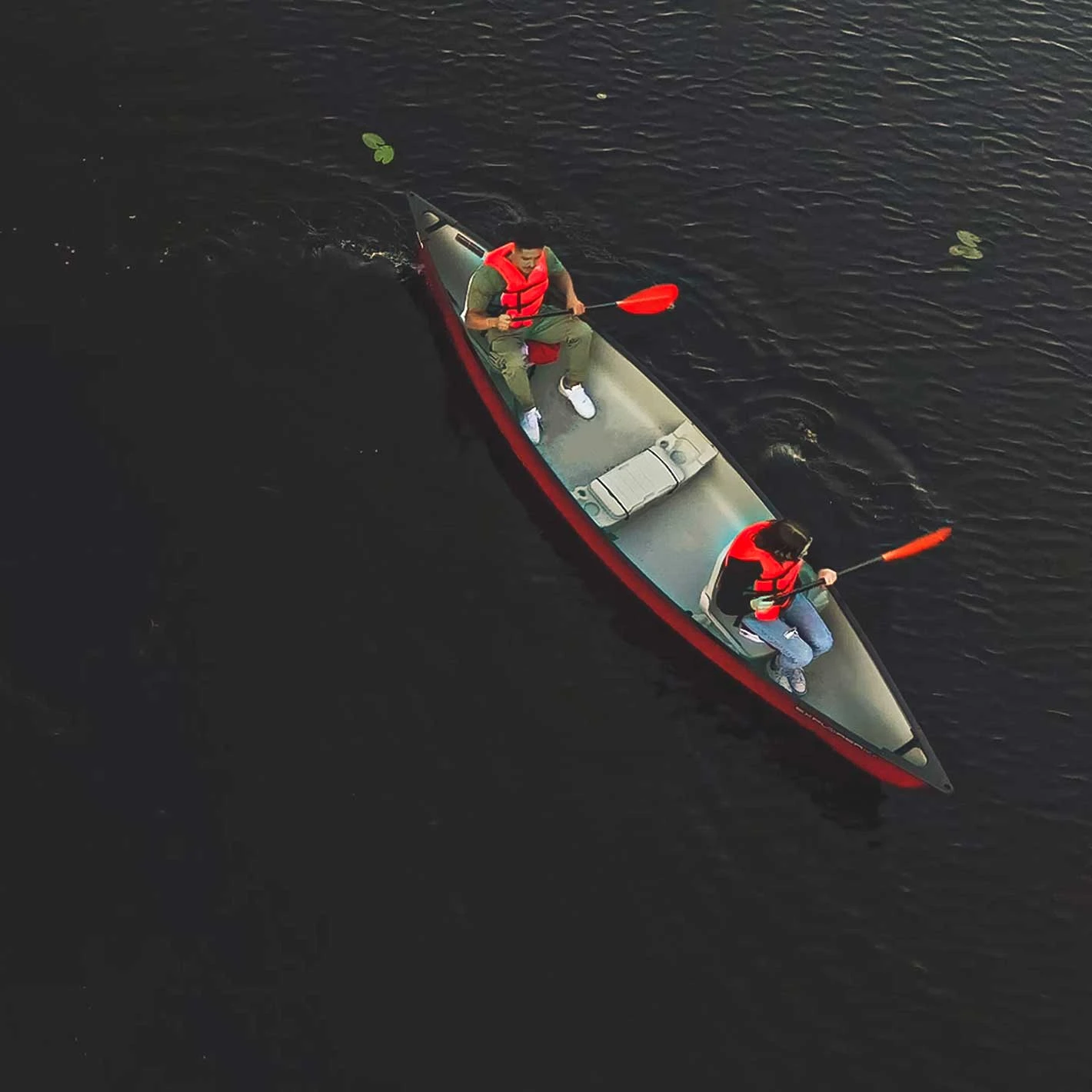 14.6ft Explorer DLX Recreational Canoe with Folding Seats and Cooler 5 14.6ft Explorer DLX Recreational Canoe with Folding Seats and Cooler - Image 5