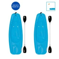 Pelican Sport Solo Kids Kayak Combo - 2-Pack with Paddles (Blue)
