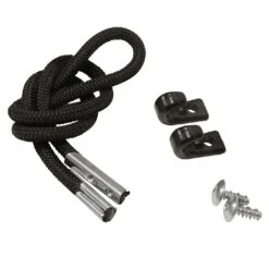 Durable 20" Kayak Paddle Tie-Down with Heavy-Duty Hook - Black