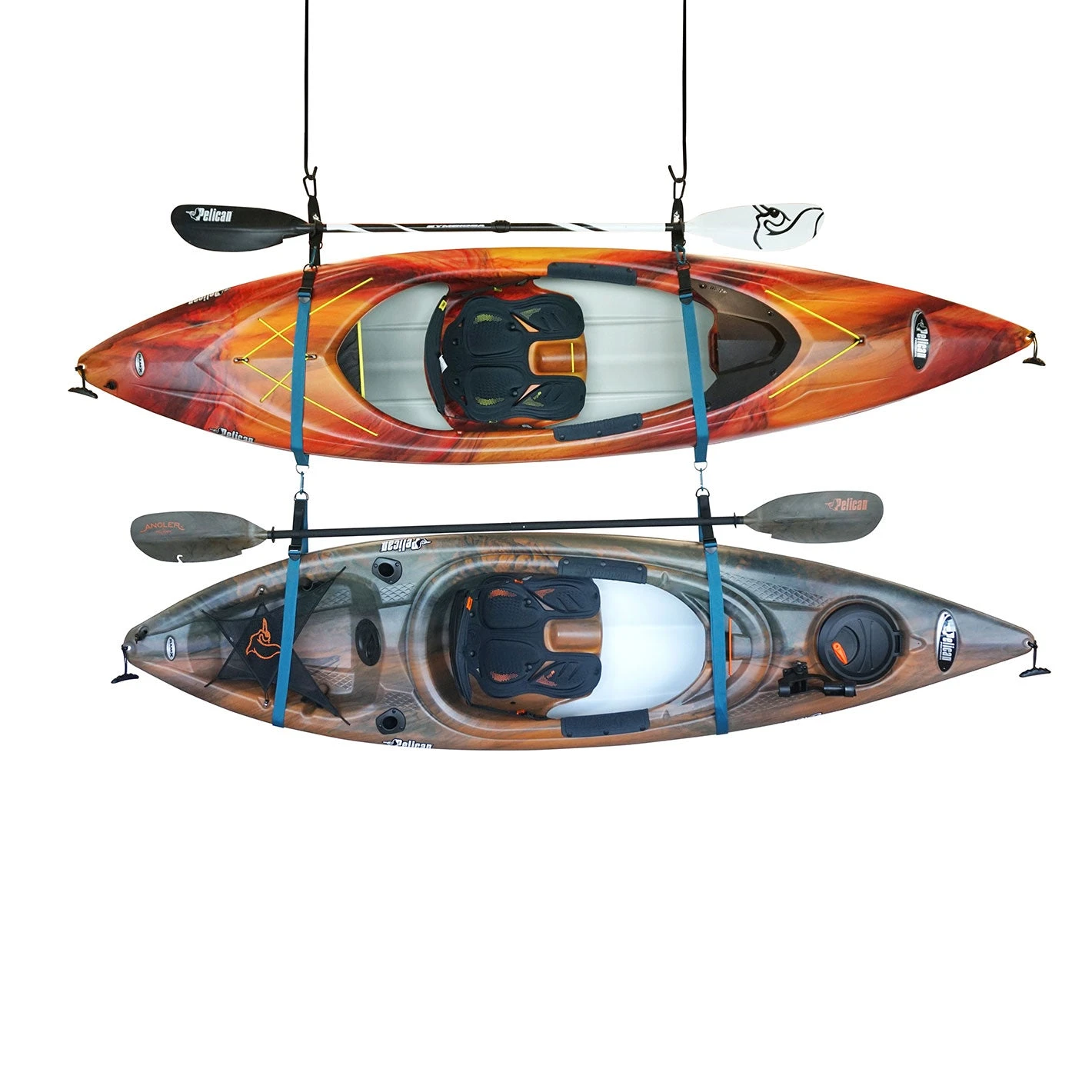 Pelican Kayak and SUP Storage Straps - Heavy Duty Adjustable Hanging System 1 Pelican Kayak and SUP Storage Straps - Heavy Duty Adjustable Hanging System